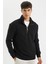 Comfort Regular Fit Rahat Kalıp Fermuarlı Dik Yaka Basic Düz Sweatshirt X7405AZ24AU 7