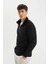 Comfort Regular Fit Rahat Kalıp Fermuarlı Dik Yaka Basic Düz Sweatshirt X7405AZ24AU 10