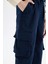 Erkek Çocuk Kargo Cepli Beli Bağcıklı Lastikli Paça Lacivert Jogger Gabardin Pantolon C6623A824AU 15