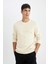 Regular Fit Bisiklet Yaka Kalın Basic Düz Sweatshirt T3777AZ24AU 9