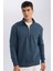 Comfort Regular Fit Rahat Kalıp Fermuarlı Dik Yaka Basic Düz Sweatshirt X7405AZ24AU 6