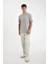 %100 Pamuk New Regular Fit Bisiklet Yaka Basic Düz Kısa Kollu Tişört V7699AZ24AU 9