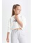 Kız Çocuk Oversize Geniş Kalıp Crop Kapüşonlu Baskılı Sweatshirt D0314A824AU 10