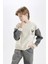 Erkek Çocuk Oversize Geniş Kalıp Bisiklet Yaka Sırt Baskılı Sweatshirt C9808A824WN 9