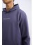 Fit Standart Fit Kapüşonlu Arma Baskılı Kanguru Cepli Skuba Dalgıç Kumaş Sporcu Sweatshirt D1893AX24AU 12