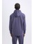 Fit Standart Fit Kapüşonlu Arma Baskılı Kanguru Cepli Skuba Dalgıç Kumaş Sporcu Sweatshirt D1893AX24AU 14