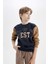 Erkek Çocuk Bisiklet Yaka Baskılı Sweatshirt C9794A824AU 6