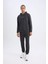Fit Standart Fit Kapüşonlu Arma Baskılı Kanguru Cepli Skuba Dalgıç Kumaş Sporcu Sweatshirt D1892AX24AU 10