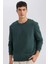 Regular Fit Bisiklet Yaka Kalın Basic Düz Sweatshirt T3777AZ24AU 8