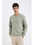 Regular Fit Bisiklet Yaka Kalın Basic Düz Sweatshirt T3777AZ24AU 9