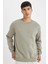 Oversize Geniş Kalıp Bisiklet Yaka Kalın Basic Düz Sweatshirt T5139AZ24AU 6