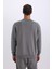 Oversize Geniş Kalıp Bisiklet Yaka Kalın Basic Düz Sweatshirt T5139AZ24AU 15
