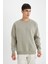 Oversize Geniş Kalıp Bisiklet Yaka Kalın Basic Düz Sweatshirt T5139AZ24AU 9