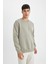 Oversize Geniş Kalıp Bisiklet Yaka Kalın Basic Düz Sweatshirt T5139AZ24AU 8