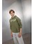 Erkek Çocuk Haki Sırt Baskılı Kapüşonlu Cepli Sweatshirt C9789A824AU 11