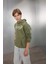 Erkek Çocuk Haki Sırt Baskılı Kapüşonlu Cepli Sweatshirt C9789A824AU 13