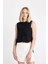 Regular Fit Bisiklet Yaka Bağcıklı Triko Siyah Atlet C9016AX24SM 7