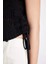 Regular Fit Bisiklet Yaka Bağcıklı Triko Siyah Atlet C9016AX24SM 11