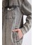 %100 Pamuk Oversize Geniş Kalıp Kapüşonlu Düğmeli Mevsimlik Baharlık Denim Ceket D0416AX24AU 10