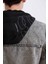 %100 Pamuk Oversize Geniş Kalıp Kapüşonlu Düğmeli Mevsimlik Baharlık Denim Ceket D0416AX24AU 11