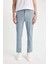 Regular Fit Normal Kesim Yazlık Twill Chino Kanvas Pantolon Cepli Düz Paça D1779AX24SP 10