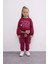 Kız Bebek 2'li Takım Baskılı Bisiklet Yaka Sweatshirt Beli Lastikli Eşofman Altı D0815A524AU 11