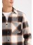 Regular Fit Polo Yaka Kareli Flanel Uzun Kollu Gömlek D2320AX24AU 11