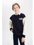 Erkek Çocuk Oversize Geniş Kalıp Bisiklet Yaka Baskılı Okul Sweatshirt C9281A824AU 8