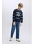 Erkek Çocuk Oversize Geniş Kalıp Bisiklet Yaka Baskılı Sweatshirt D1907A824WN 11