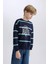 Erkek Çocuk Oversize Geniş Kalıp Bisiklet Yaka Baskılı Sweatshirt D1907A824WN 13