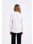 Kız Çocuk Slim Fit Dar Kesim Bengalin Uzun Kollu Basic Düz Beyaz Okul Gömleği K9023A624AU 12