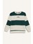 Erkek Çocuk Oversize Geniş Kalıp Bisiklet Yaka Çizgili Baskılı Sweatshirt C9802A824WN 12