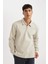 Regular Fit Polo Yaka Yarım Fermuarlı Basic Düz Sweatshirt D2279AX24AU 10
