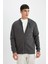 Comfort Regular Fit Rahat Kalıp Kapüşonlu Kalın İçi Yumuşak Tüylü Fermuarlı Sweatshirt D2323AX24AU 8