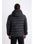 Su Geçirmez Rüzgar Geçirmez Slim Fit Dar Kesim Astarlı Kapüşonlu Fermuarlı Cepli Kışlık Şişme Mont D1185AX24WN 13
