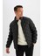 Su İtici Kapitone Slim Fit Dar Kesim Dik Yaka Astarlı Fermuarlı Cepli Kışlık Şişme Mont D1234AX24WN 11