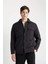 Su İtici Slim Fit Dar Kesim Gömlek Yaka Çıtçıtlı Cepli Şişme Mont D1230AX24WN 11