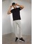 Fit Sporcu Dokuma Pantolon Slim Fit Dar Kesim Çift Cepli Fermuarlı Paça C9262AX24AU 10