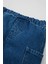 Erkek Bebek Düz Paça Beli Lastikli Kargo Cepli Jean Pantolon D2519A524AU 8