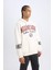 Fit NBA Miami Heat Oversize Geniş Kalıp Kapüşonlu Baskılı Kalın Sweatshirt D0672AX24AU 12