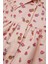 Kız Bebek Geniş Yaka Düğmeli Çiçekli Uzun Kollu Twill Elbise D2545A524AU 10