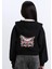 Kız Çocuk Baskılı Kapüşonlu İçi Yumuşak Tüylü Fermuarlı Sweatshirt D1569A824WN 12