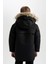 Erkek Çocuk Parka Mont Çıkarılabilir Suni Kürk Yaka Kapüşonlu Pelüş Astar C8783A824WN 13