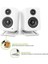 Masaüstü Hoparlör Stand Metal Audio Braket Masa Üstü Kanto&#39;nun Yu4 Aktif Hoparlör ve Benzer Boyut Hoparlör, Beyaz (Yurt Dışından) 4