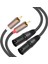 2rca Ila 2xlr 3 Çekirdekli Xlr Kablo Mikser Güç Amplifikatörü Aktif Hoparlör Mikrofon Ses Kablosu 3 Metre (Yurt Dışından) 2