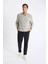 Açık Haki Regular Fit Polo Yaka Jakarlı Triko Sweatshirt A9785AX24AU 8