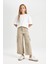 Kız Çocuk Wide Leg Kargo Cepli Geniş Bol Paça Pamuklu Pantolon C8778A824AU 7