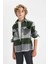 Erkek Çocuk Oversize Geniş Kalıp Kareli Polo Yaka Flanel Uzun Kollu Gömlek C9732A824WN 9