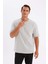 Oversize Geniş Kalıp Bisiklet Yaka Basic Düz Kısa Kollu Ağır Kumaş Tişört B6494AX24AU 14
