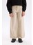 Kız Çocuk Wide Leg Geniş Bol Paça Pamuklu Cepli Bej Pantolon C8777A824AU 11